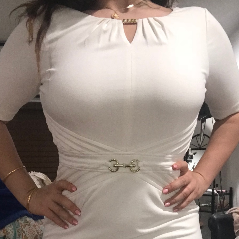 ELLEN TRACY ivory dress